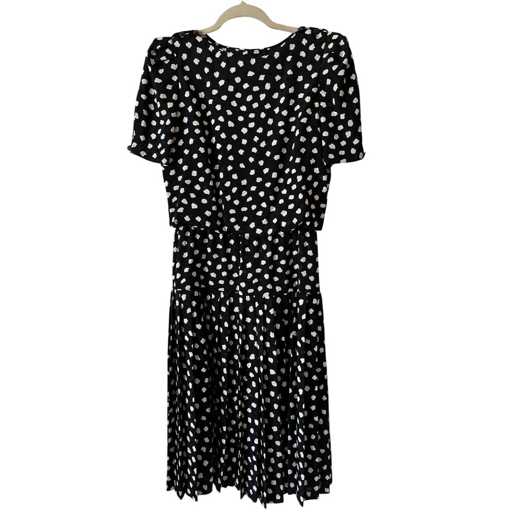 Diane von Furstenberg Women's VTG‎ Polka Dot Animal Print Pleated Mini Dress S